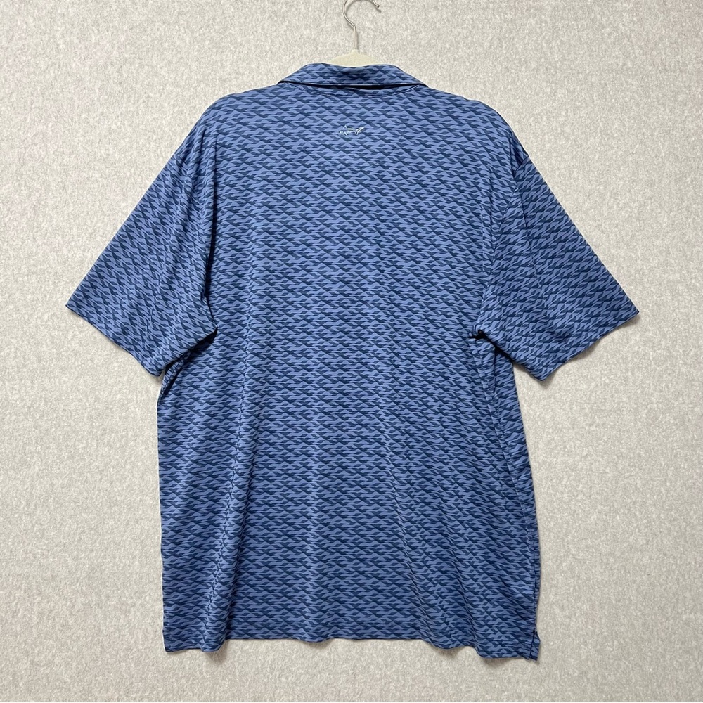 Greg Norman Collection Blue Geometric Polo Shirt Size XL - Picture 4 of 11